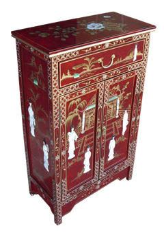  Red Lacquer Cabinet