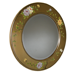 Gold Leaf Floral Mirror