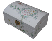 Hand Painted Jewellery Box with Bird & Flowers