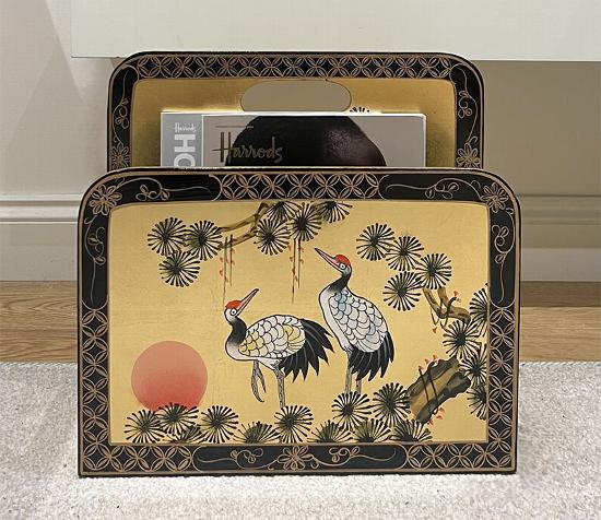 gold leaf Chinese style magazine rack